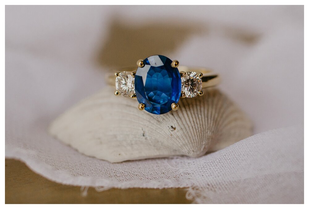 Three Stone Sapphire ring: Available in store only